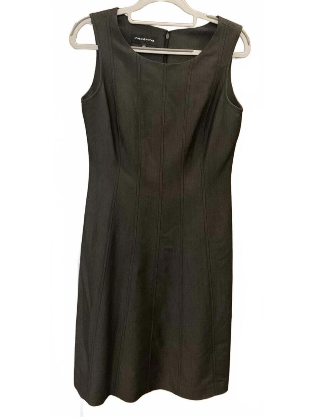 Jones New York Womens Sleeveless ZIP Back Black Dress Size 2